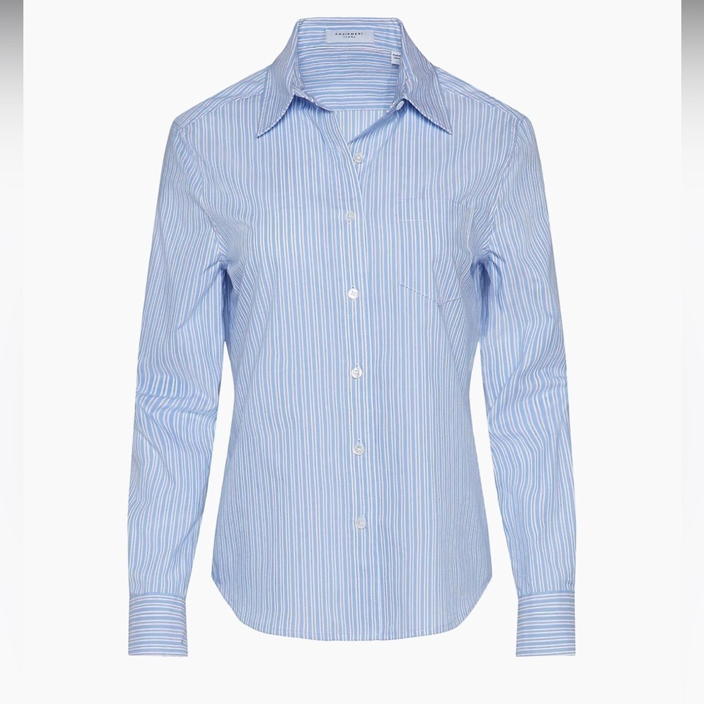 Equipment Brett Striped Shirt M NWT - Picture 4 of 9